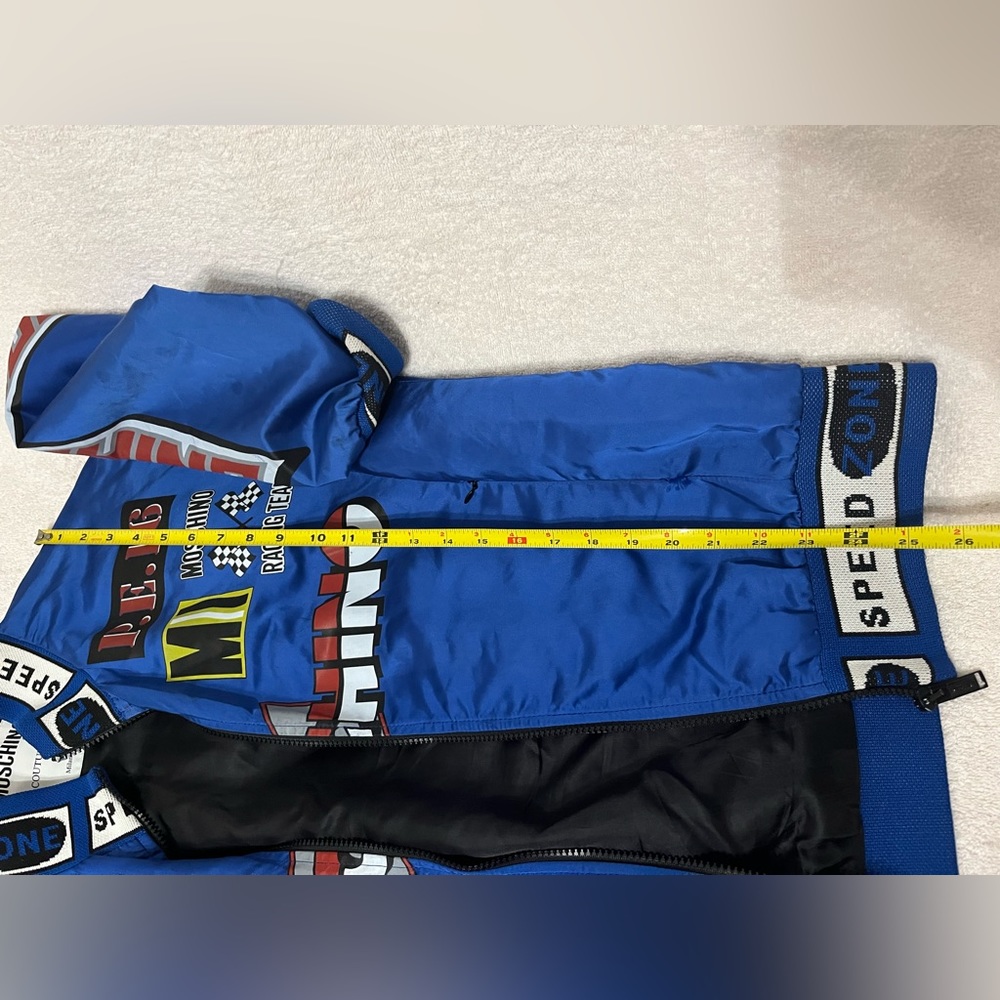 Moschino Blue Racing Logo Bomber Jacket - Picture 7 of 14